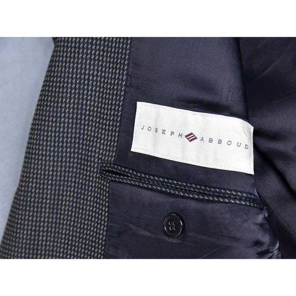 Joseph Abboud Blazer Men's 40R Gray Gingham Sport Coat Jacket - Picture 2 of 11